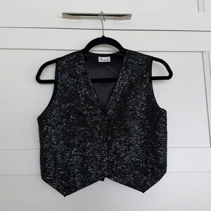 Harrods Sequined Black Evening Vest...Unisex